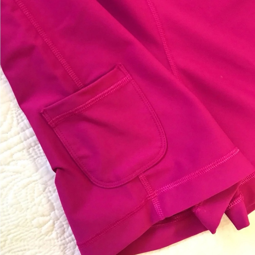 Sage Collective Raspberry Pink Athletic Mini Dress with White Trim - Picture 7 of 7